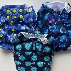 Cloth Diapers (3) - MamaKoala - Never Worn- washed in Tide - 8-35lbs